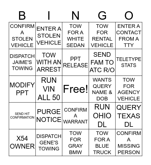 WANTS CHANNEL Bingo Card