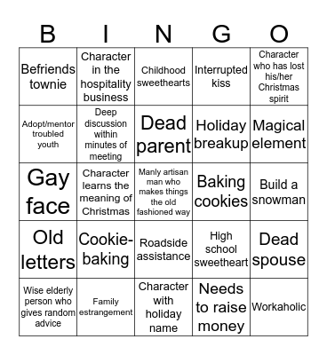 Christmas Movie Bingo v3 Bingo Card