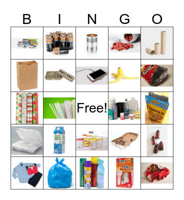 Recycling BINGO Card