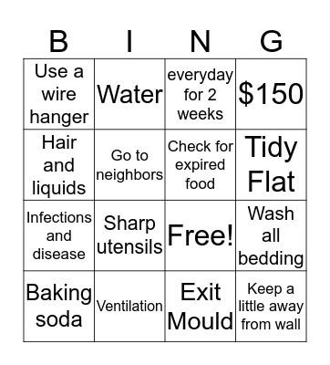 Flat Training Bingo Card