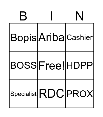 VOA Open House Bingo Card