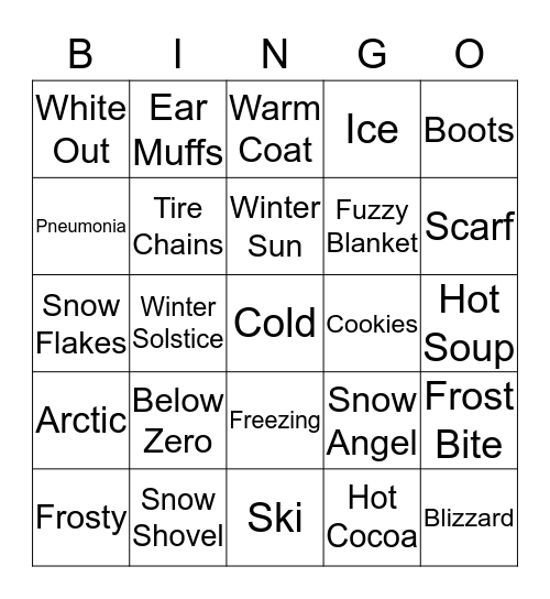Blizzard Bingo Card