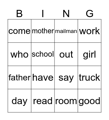 story 2 People Read # 1, 2, 3, 4  Bingo Card