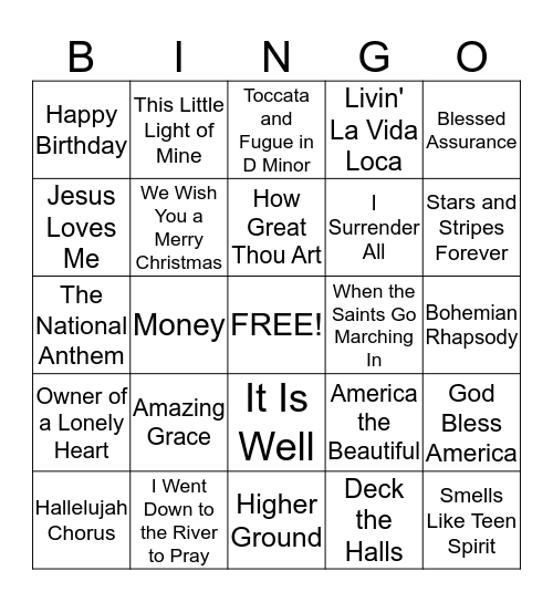 Memory Bingo Present Bingo Card