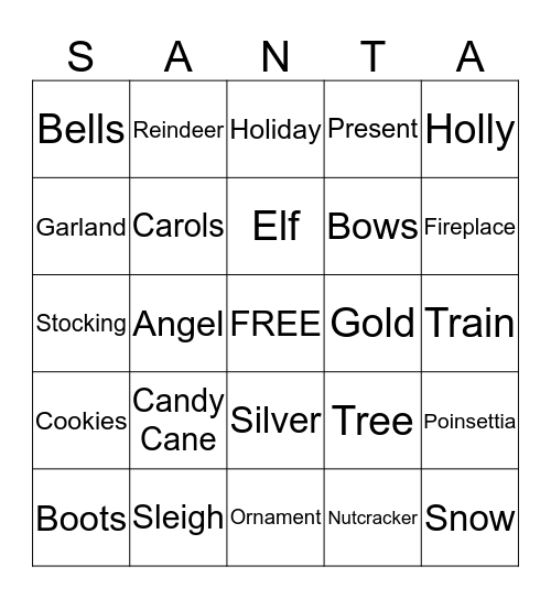 HOLIDAY BINGO! Bingo Card