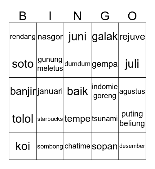 BINGOBSSS Bingo Card