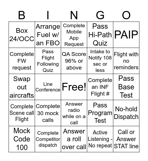 LIFE NET NEW YORK/ GUTHRIE AIR Bingo Card