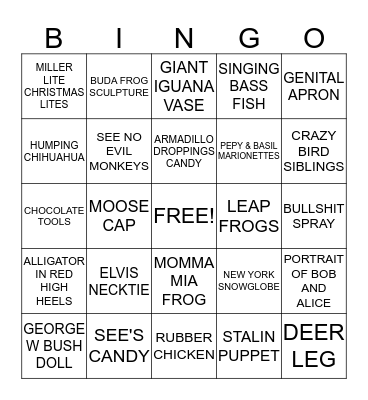 CHINESE CHRISTMAS BINGO Card