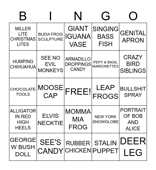 CHINESE CHRISTMAS BINGO Card
