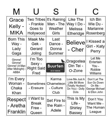 BUURTEN 2 Bingo Card