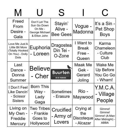 BUURTEN 4 Bingo Card