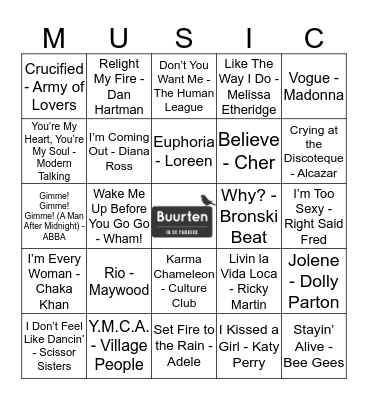 BUURTEN 5 Bingo Card