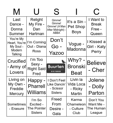 BUURTEN 6 Bingo Card
