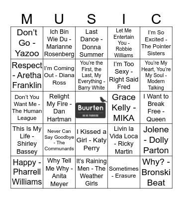 BUURTEN 10 Bingo Card