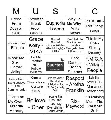 BUURTEN 11 Bingo Card