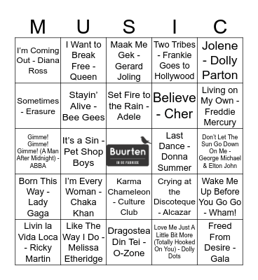 BUURTEN 14 Bingo Card