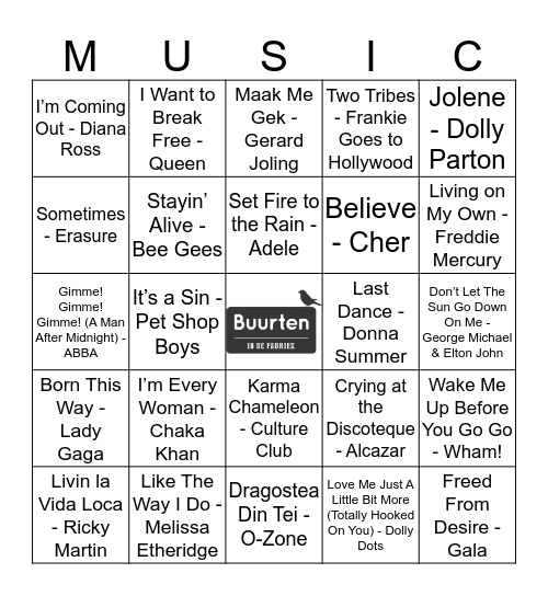 BUURTEN 14 Bingo Card