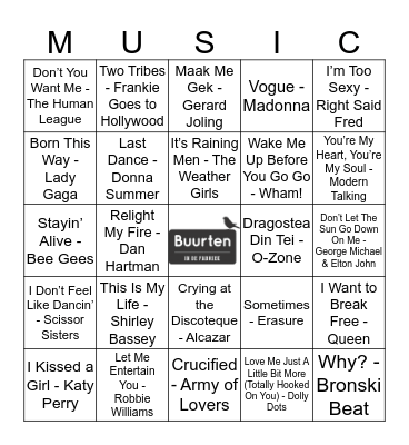 BUURTEN 15 Bingo Card