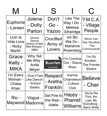 BUURTEN 16 Bingo Card