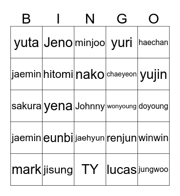 bucin time Bingo Card