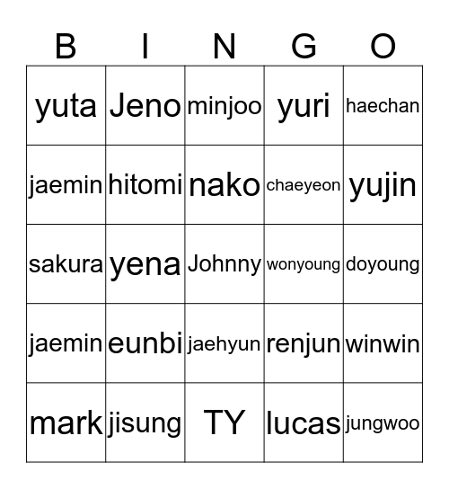 bucin time Bingo Card