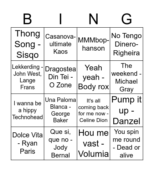 Koningsleiten Discobingo 2018 Bingo Card
