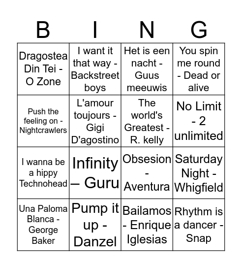 Koningsleiten Discobingo 2018 Bingo Card