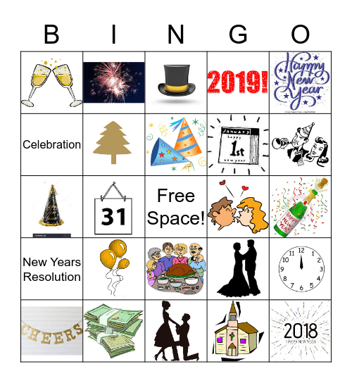 New Years Bingo Card