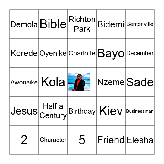 ADESINA @50 Bingo Card