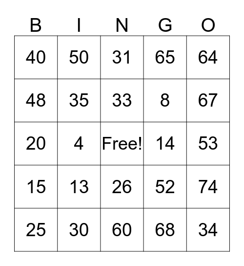 Taliyah and Friends BINGO Card