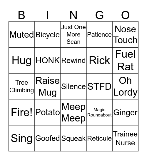 Kolo Bingo Card