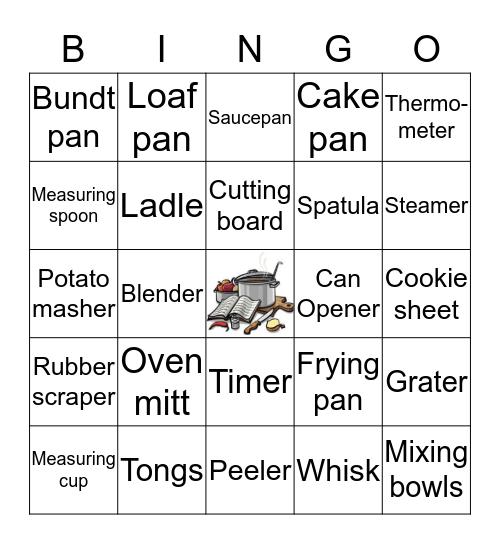 Kitchen Bingo! Bingo Card