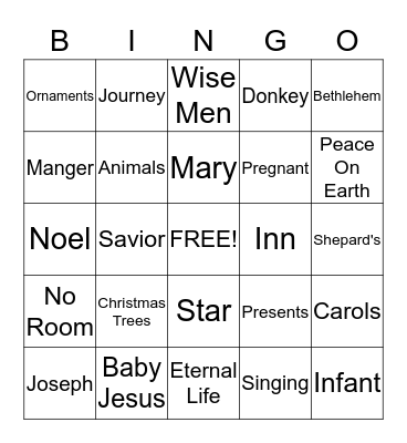 Christmas Bingo Card