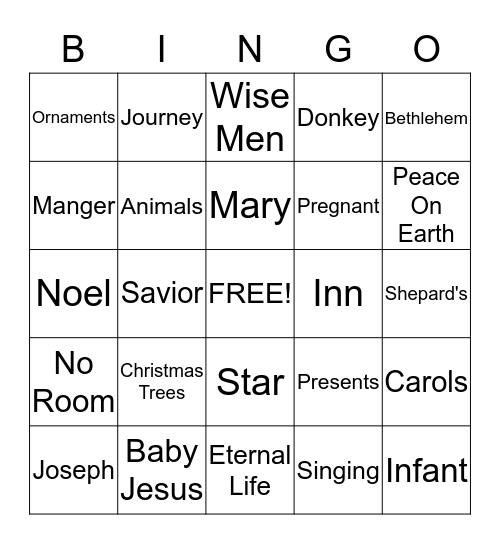 Christmas Bingo Card