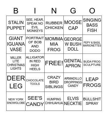 CHINESE CHRISTMAS BINGO Card