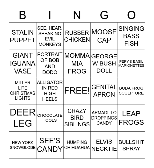 CHINESE CHRISTMAS BINGO Card