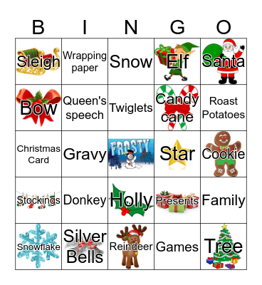 Parker Family Bingo 2018 Bingo Card