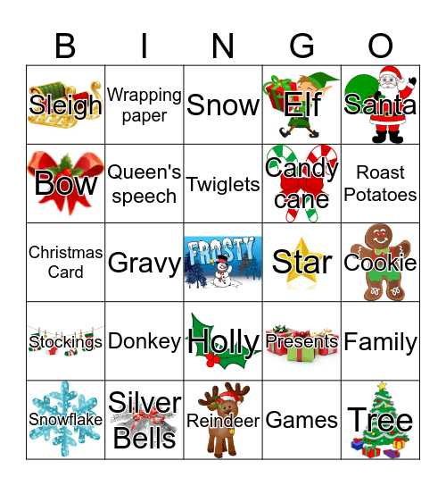Parker Family Bingo 2018 Bingo Card