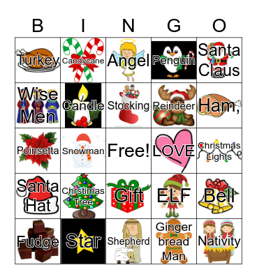 CHRISTMAS Bingo Card