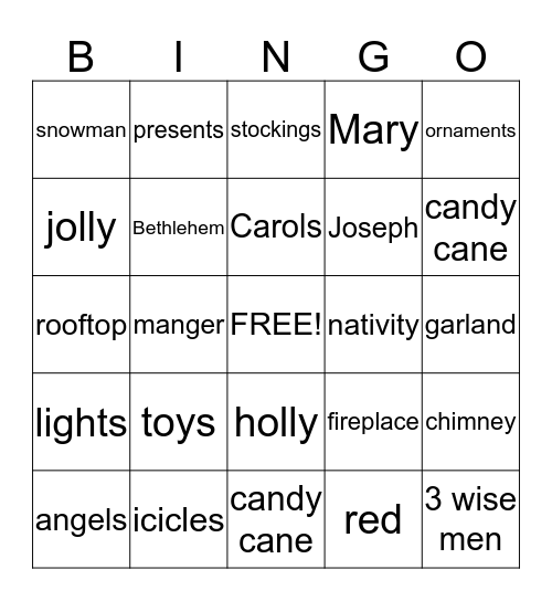 Lady429 Christmas 2013 Bingo Card