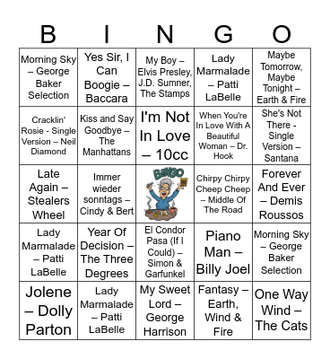 Bingo Oude Doos Bingo Card