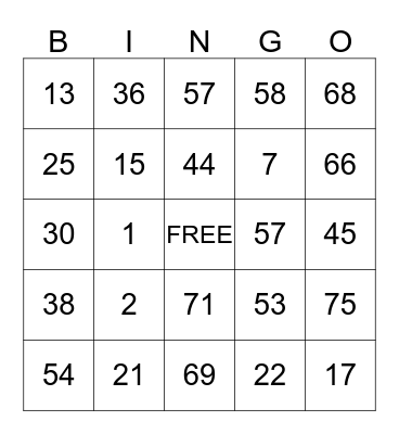 Pawsta Night Bingo Card