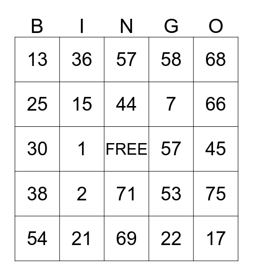 Pawsta Night Bingo Card