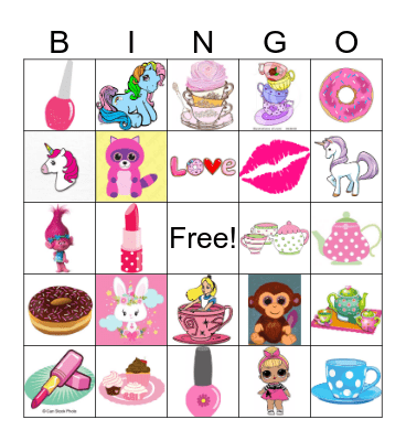 Tea Party Bingo Card