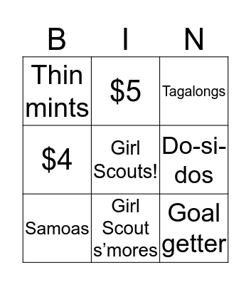 Cookie time  Bingo Card