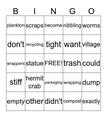 2nd grade December Bingo Card