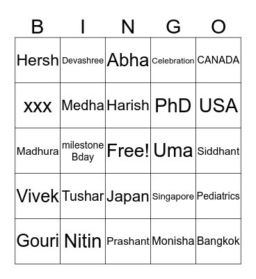 Bye Bye 2018 Bingo Card