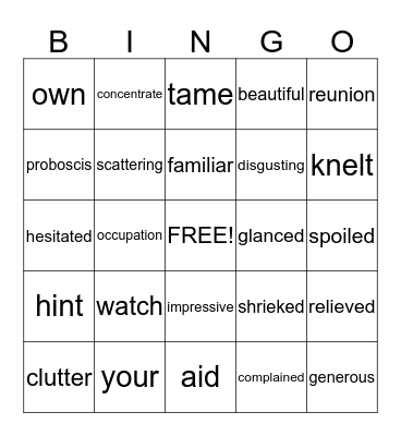 Grade 3 December Bingo Card