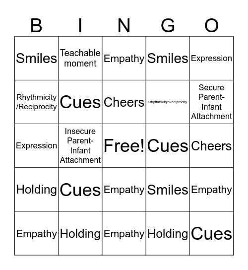 Cheers Bingo Card