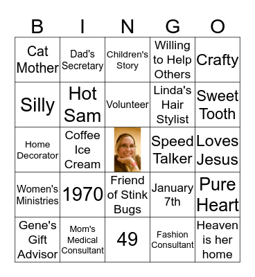 Happy 49th Birthday Loretta Bingo Card